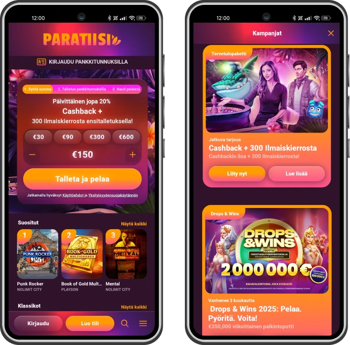 Euteller kasinot mobiililaitteella pelaamiseen